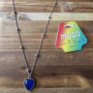 Silver Necklace with MOOD Heart Pendant